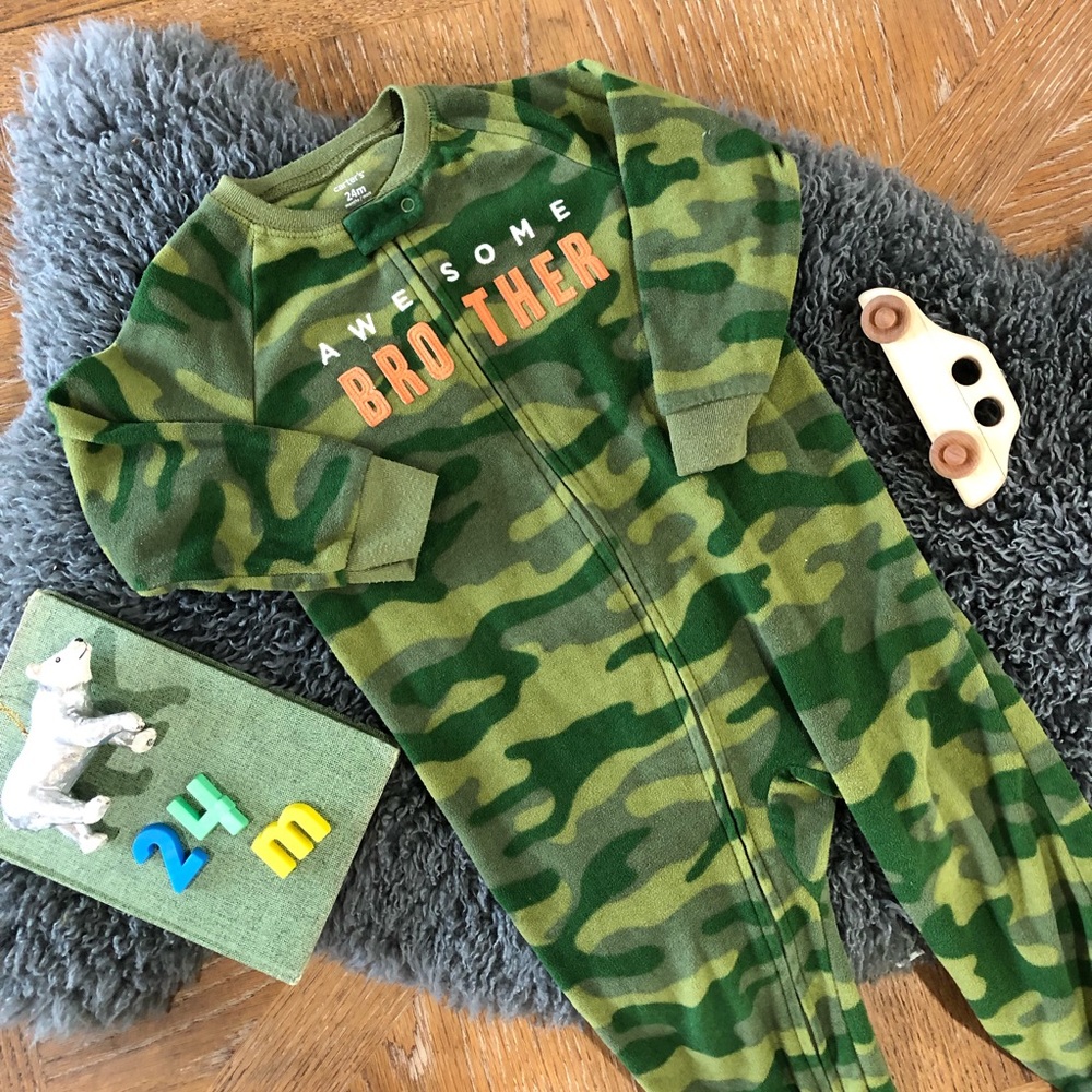 Awesome Brother Camo Footie Pajama